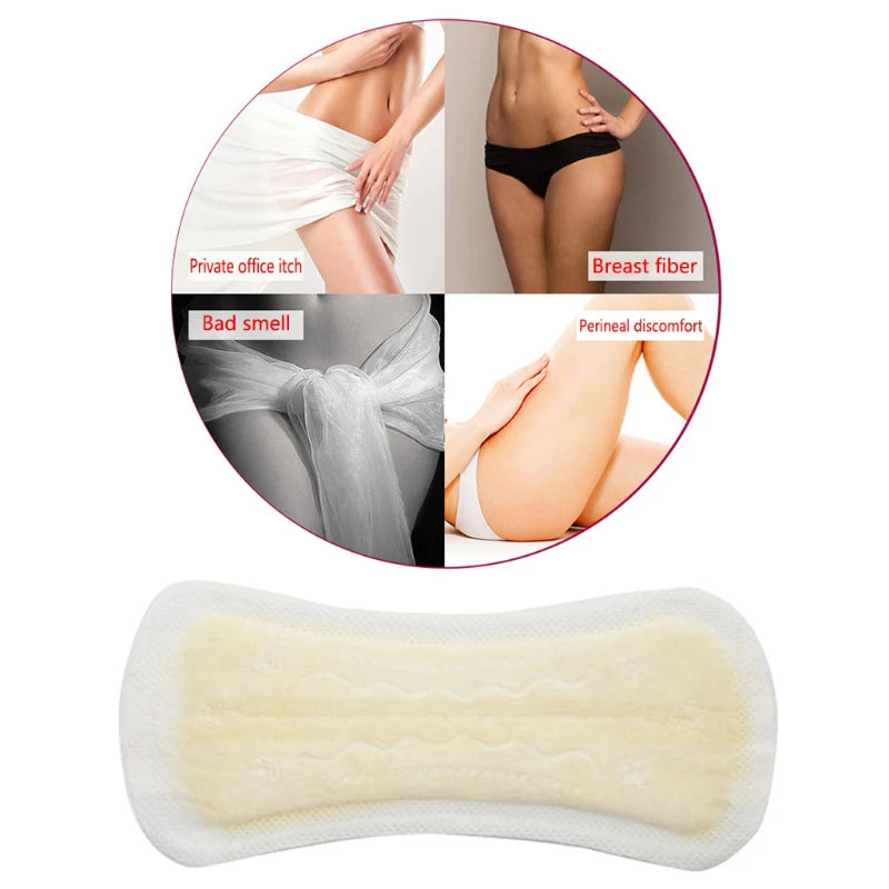 50pcs Chinese Herbal Gynecological Pads Medicine Tampons Vaginal Infection Silver-ion Gynecol Cure Care Medicated Sanitary Pads