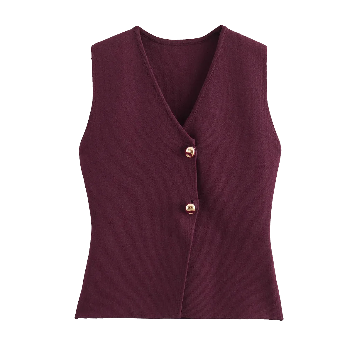 Knit Sleeveless Vest Woman Button New 2025 Spring Cropped Vests for Women Streetwear Basic Vest Top Women Knitted Vest For Women