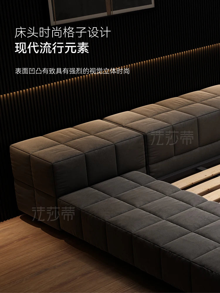 Europian Modern Bed Aesthetic Unique Sleeping Double Bed Children 180x200 Cama De Lujo Para Dormitorio House Accessories