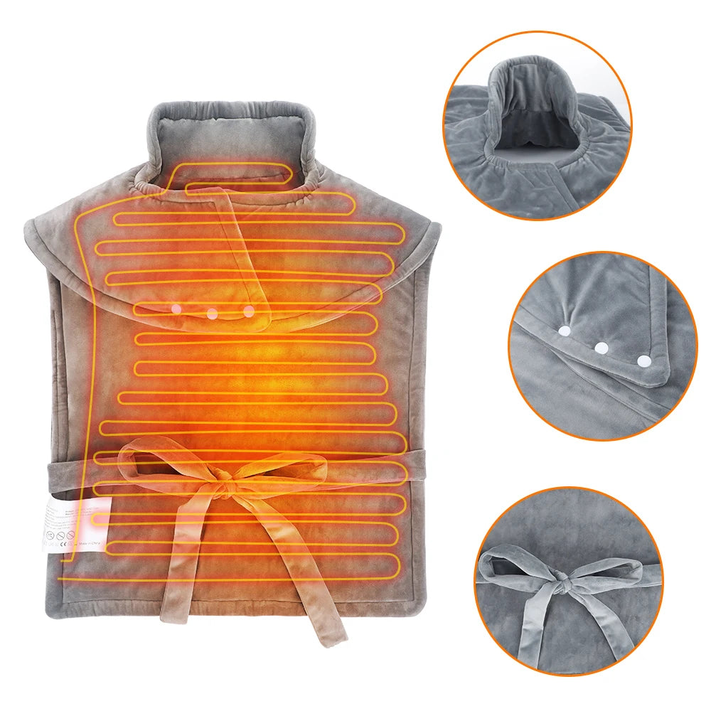 Electric Heating Pad Back Pain Relief Neck Shoulders Heat Pad Winter Heater Timed Temperature Control Heating Blanket Mat Gifts