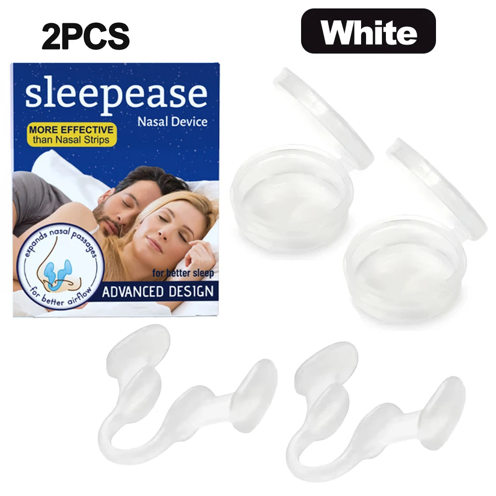 2Pcs/Box Anti Snore Apnea Nose Clip Anti-Snoring Breathe Aid Stop Snore Device Sleeping Aid Equipment Stop Snoring Sleep Aid