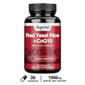 Red Yeast Rice with CoQ10 Supplement - Antioxidant Support for Energy and Heart Health