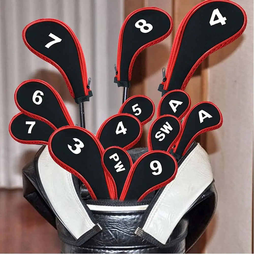 Cover Golf Putter Accessories Zipper Golf Iron Covers Set Golf Club Cover Golf Headcovers Golf Head Cover Golf Iron Headcover