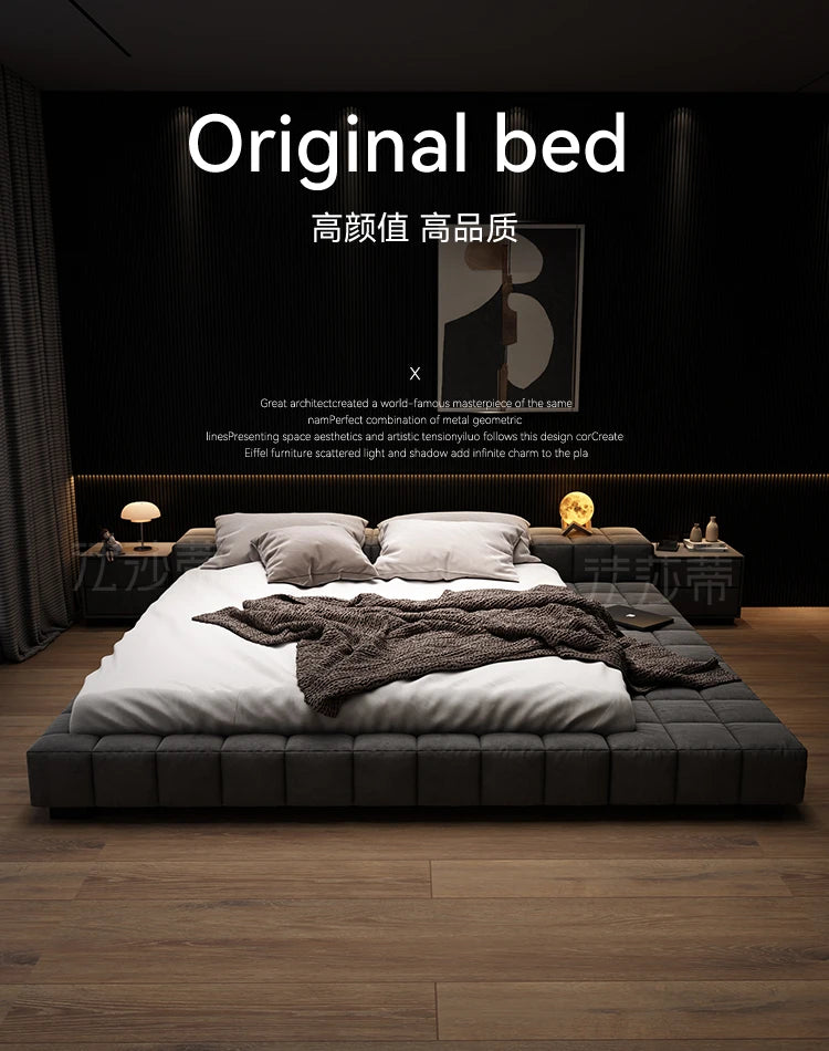 Europian Modern Bed Aesthetic Unique Sleeping Double Bed Children 180x200 Cama De Lujo Para Dormitorio House Accessories