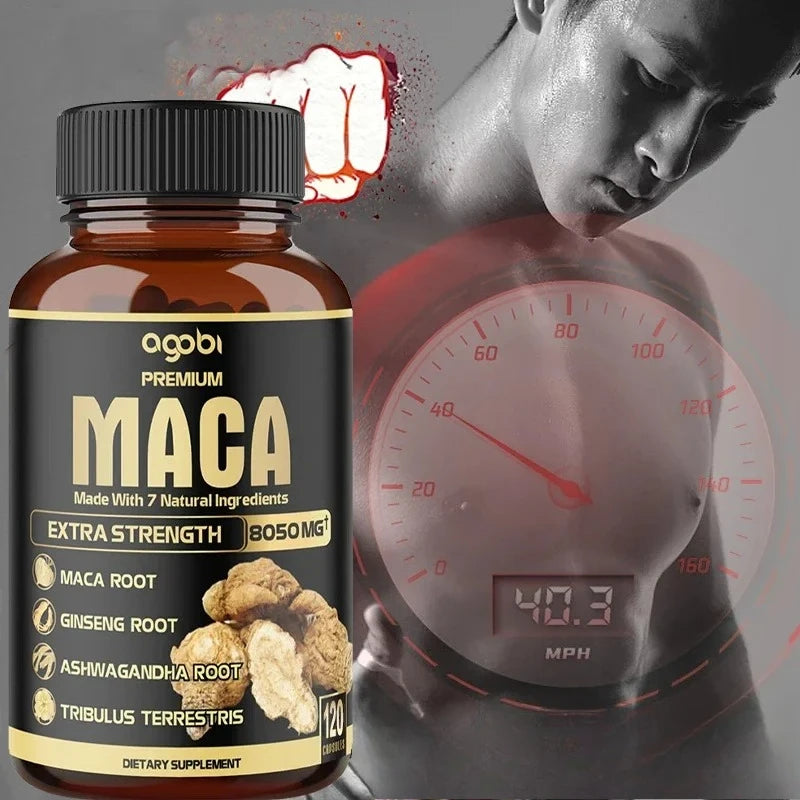 Balincer Men's Black Maca Supplement - Ginseng Supplement for Health, Energy and Endurance, Muscle Mass
