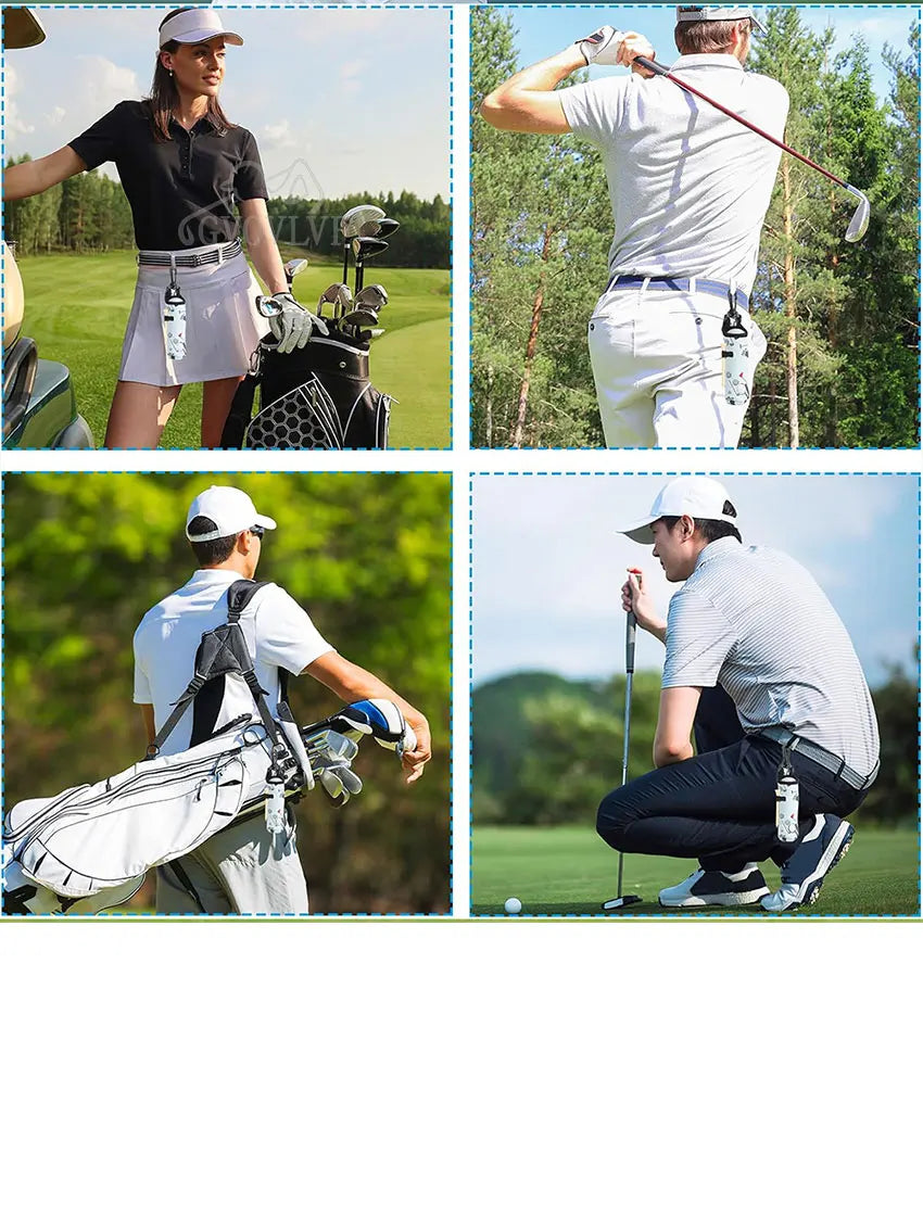 1pc Golf Ball Bag with Hanging Clip Buckle for 3 Golf Balls Golf Ball Storage Bag Portable Golf Tee Bag Golf Accessories