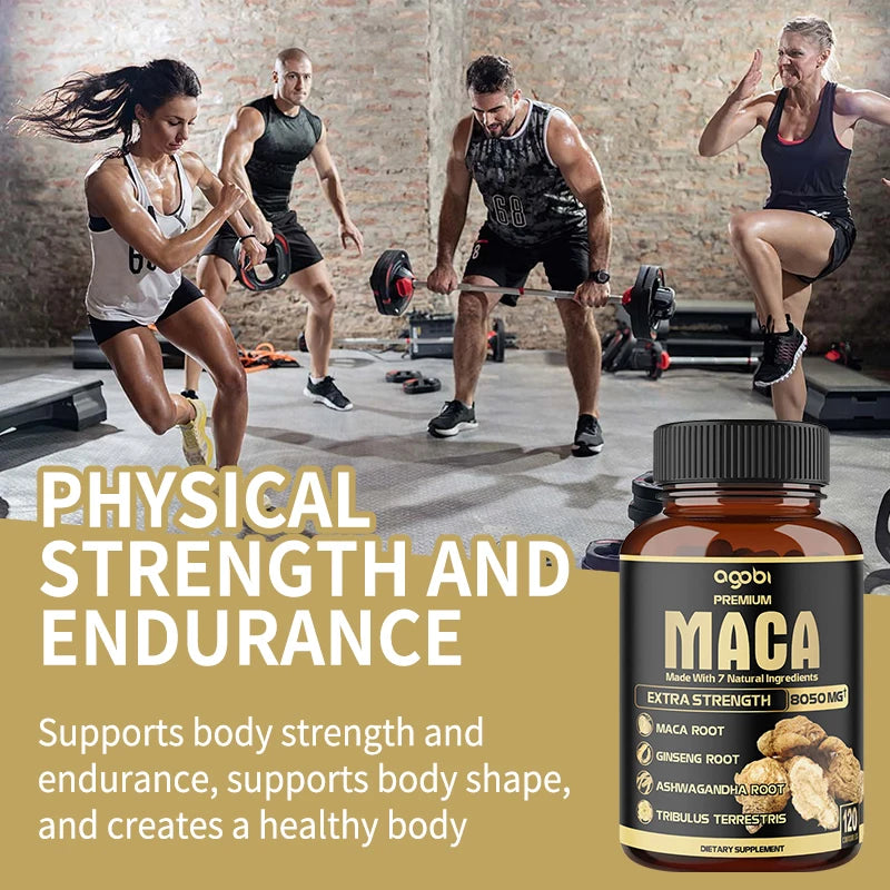 Balincer Men's Black Maca Supplement - Ginseng Supplement for Health, Energy and Endurance, Muscle Mass