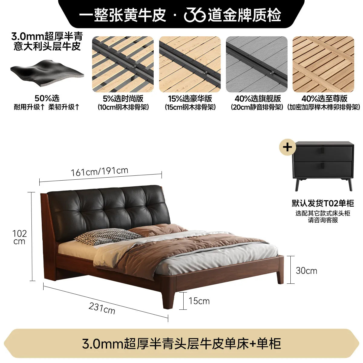 Black Headboard Double Bed Aesthetic Frame Full Wooden Luxury Modern Double Beds Floor Adult Queen Size Bedroom Furniture Sets