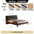 Black Headboard Double Bed Aesthetic Frame Full Wooden Luxury Modern Double Beds Floor Adult Queen Size Bedroom Furniture Sets