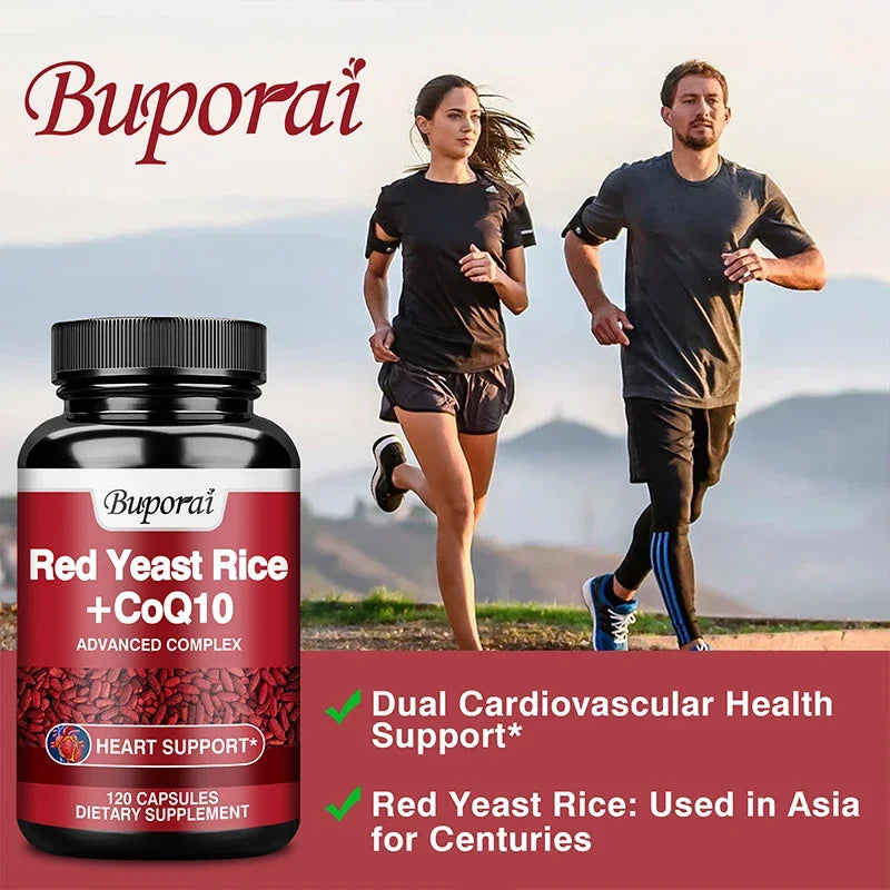 Red Yeast Rice with CoQ10 Supplement - Antioxidant Support for Energy and Heart Health