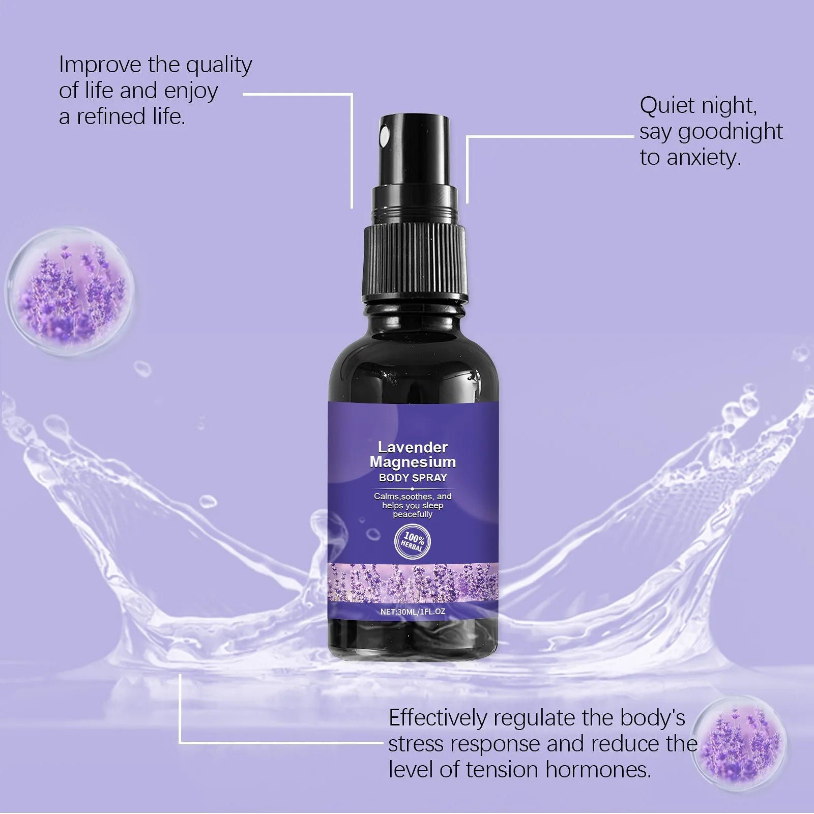 Lavender Sleep Spray 30ml Aromatherapy Sleep Lavender Vanilla Pillow Mist Sleep Pillow Spray For Room Deep Sleep Spra