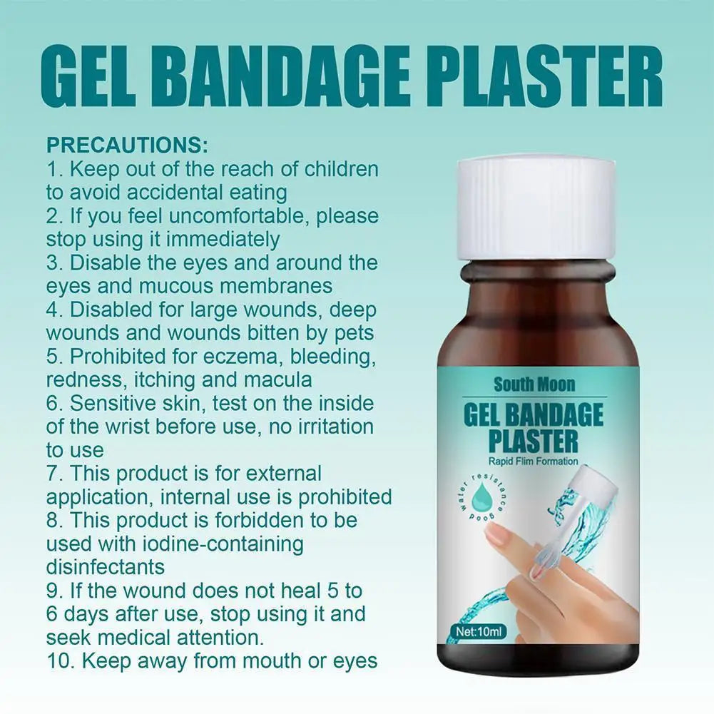 Liquid Band-Aid Waterproof Wound Healing Gel Disinfecting Adhesive Patch Wound FastHealing Gel Bandage Hemostatic Liquid 10ml