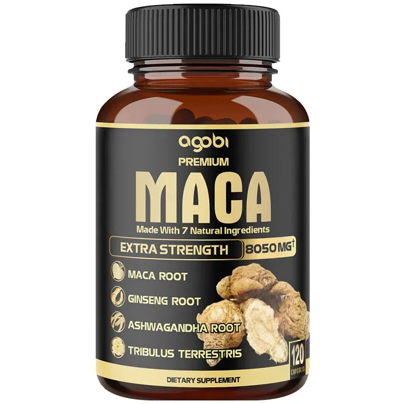 Balincer Men's Black Maca Supplement - Ginseng Supplement for Health, Energy and Endurance, Muscle Mass