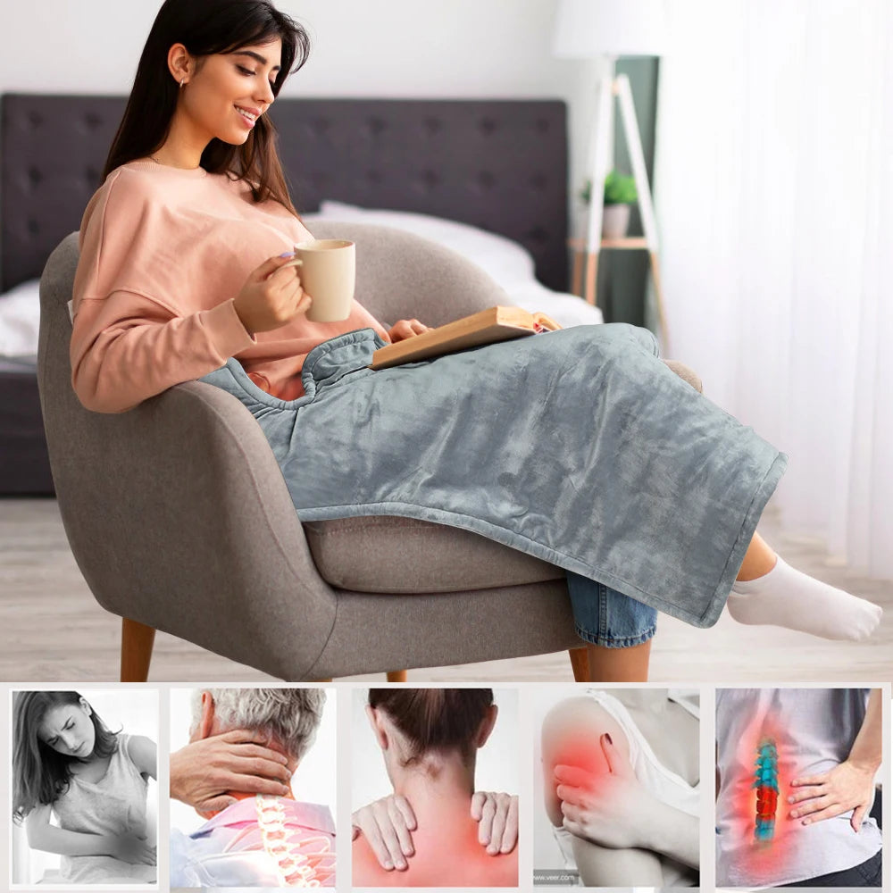 Electric Heating Pad Back Pain Relief Neck Shoulders Heat Pad Winter Heater Timed Temperature Control Heating Blanket Mat Gifts
