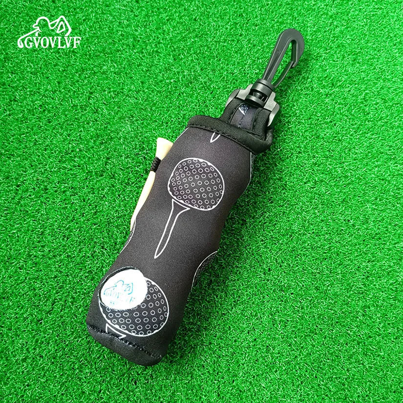 1pc Golf Ball Bag with Hanging Clip Buckle for 3 Golf Balls Golf Ball Storage Bag Portable Golf Tee Bag Golf Accessories