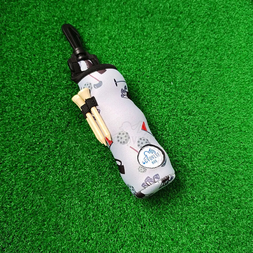 1pc Golf Ball Bag with Hanging Clip Buckle for 3 Golf Balls Golf Ball Storage Bag Portable Golf Tee Bag Golf Accessories