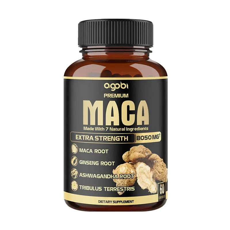 Balincer Men's Black Maca Supplement - Ginseng Supplement for Health, Energy and Endurance, Muscle Mass