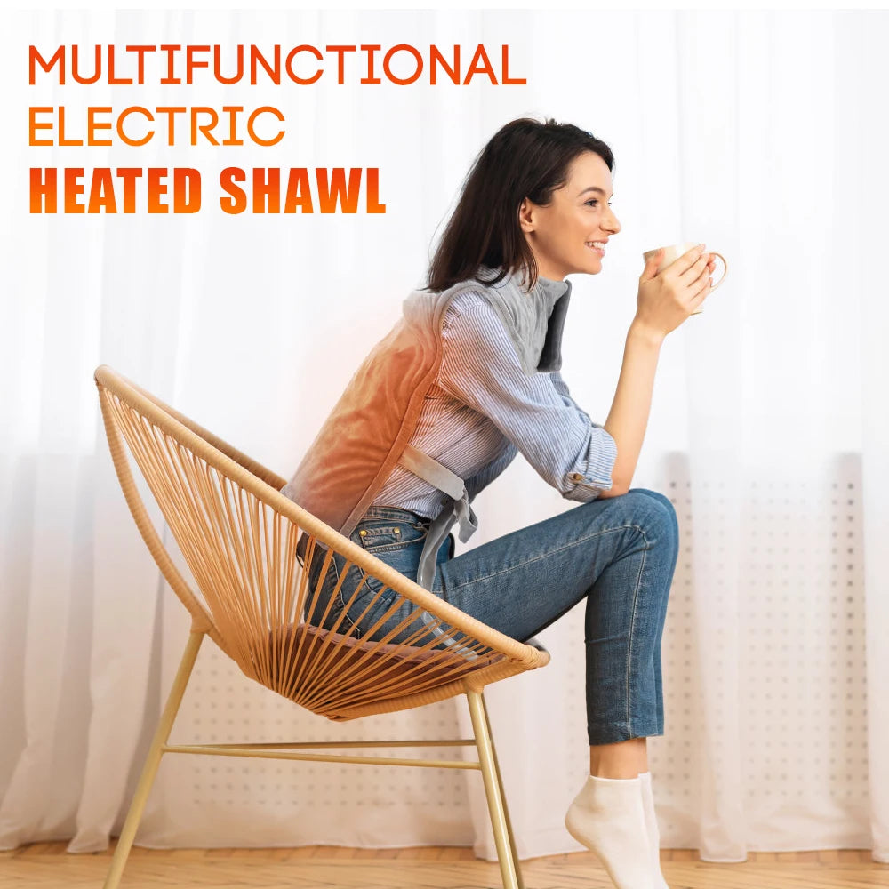 Electric Heating Pad Back Pain Relief Neck Shoulders Heat Pad Winter Heater Timed Temperature Control Heating Blanket Mat Gifts