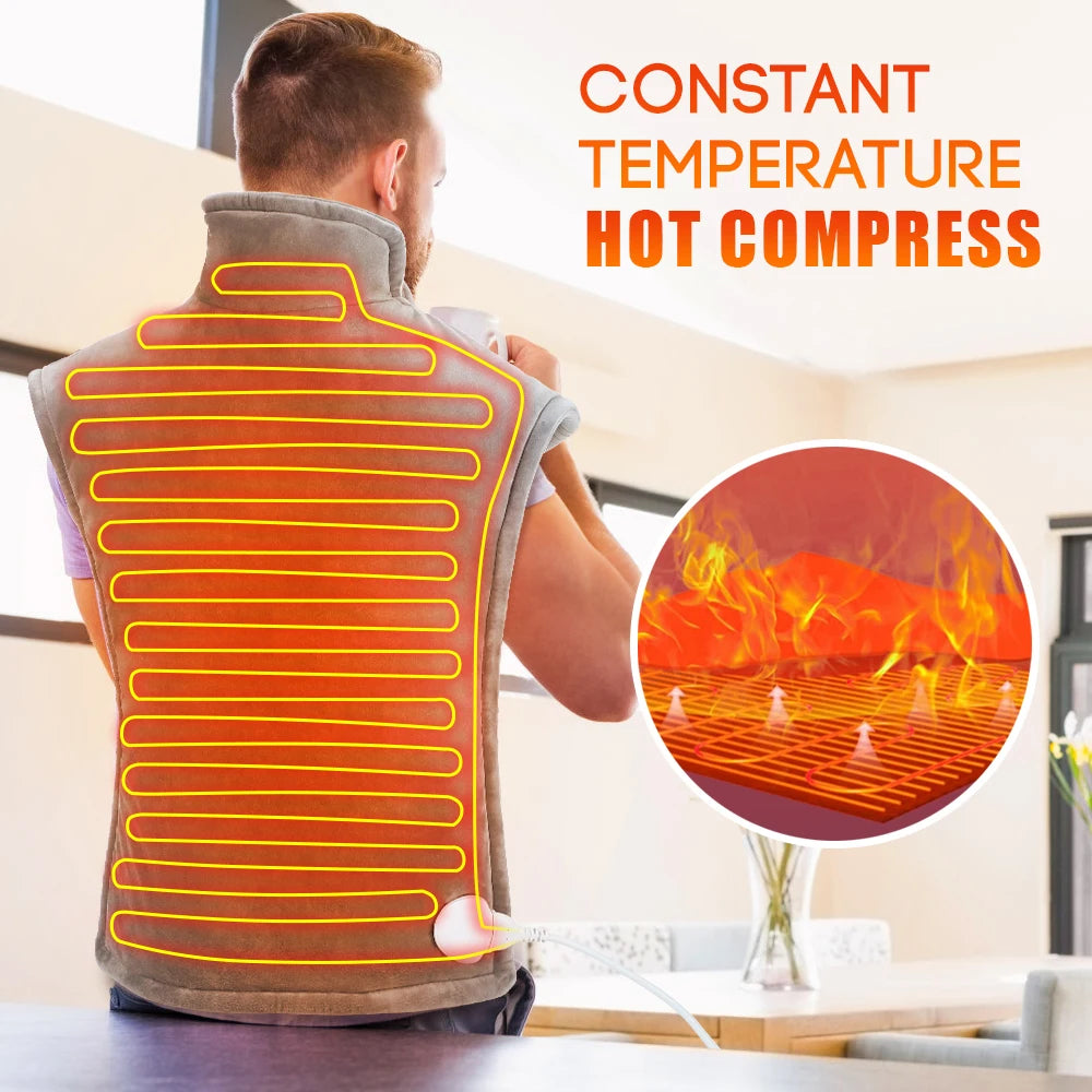 Electric Heating Pad Back Pain Relief Neck Shoulders Heat Pad Winter Heater Timed Temperature Control Heating Blanket Mat Gifts