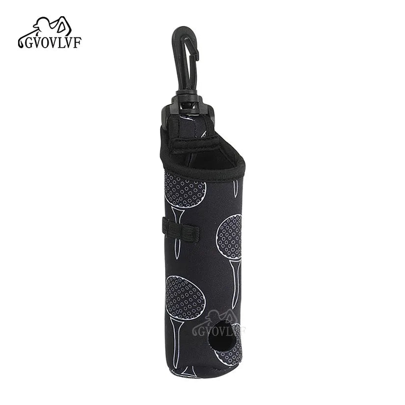 1pc Golf Ball Bag with Hanging Clip Buckle for 3 Golf Balls Golf Ball Storage Bag Portable Golf Tee Bag Golf Accessories