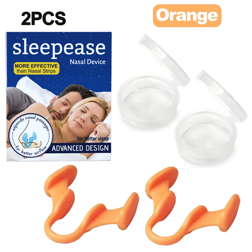 2Pcs/Box Anti Snore Apnea Nose Clip Anti-Snoring Breathe Aid Stop Snore Device Sleeping Aid Equipment Stop Snoring Sleep Aid