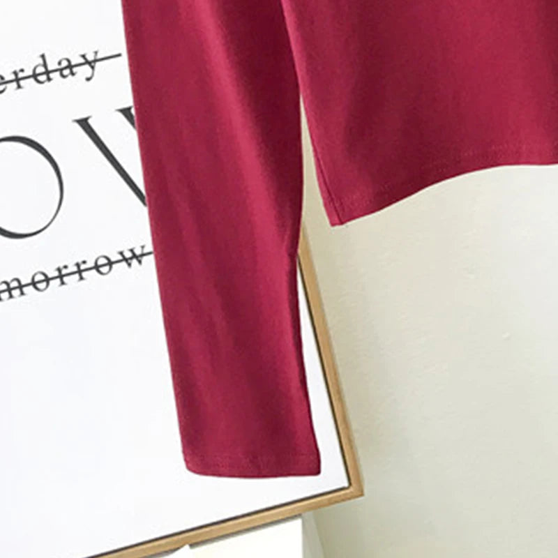 Sexy   Women's Clothing O-Neck Long Sleeve Navel Autumn Base Women's Clothing Fashion Casual Ropa Mujer