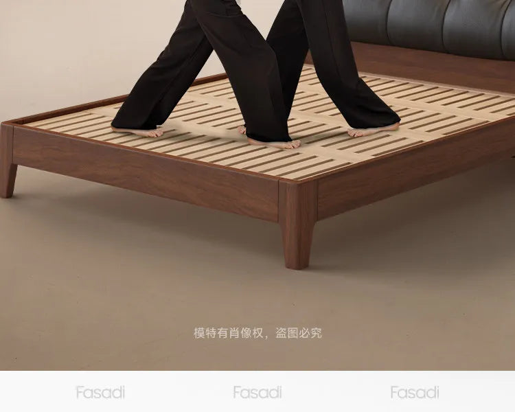 Black Headboard Double Bed Aesthetic Frame Full Wooden Luxury Modern Double Beds Floor Adult Queen Size Bedroom Furniture Sets