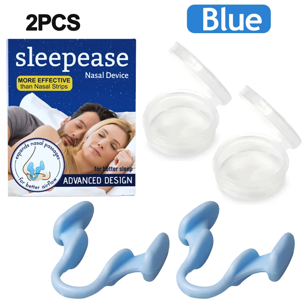 2Pcs/Box Anti Snore Apnea Nose Clip Anti-Snoring Breathe Aid Stop Snore Device Sleeping Aid Equipment Stop Snoring Sleep Aid