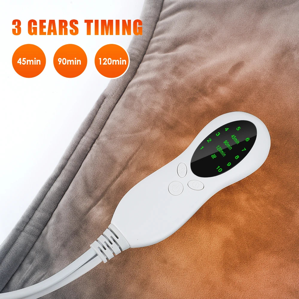Electric Heating Pad Back Pain Relief Neck Shoulders Heat Pad Winter Heater Timed Temperature Control Heating Blanket Mat Gifts