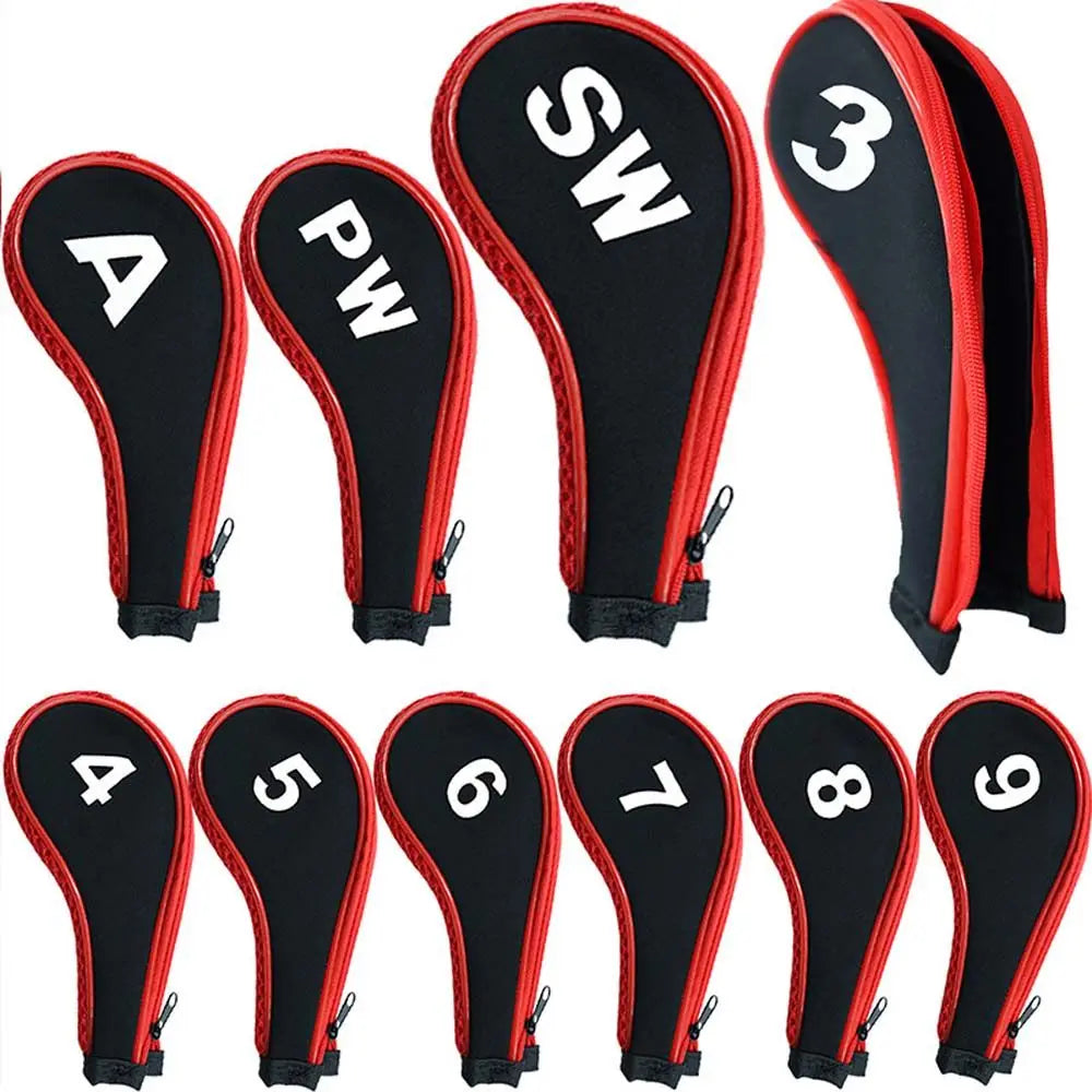 Cover Golf Putter Accessories Zipper Golf Iron Covers Set Golf Club Cover Golf Headcovers Golf Head Cover Golf Iron Headcover